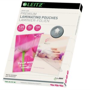 ŽEPKI ZA PLASTIFICIRANJE LEITZ A4 125MIC S SMERNIMI PUŠČICAMI 1/100 74810000