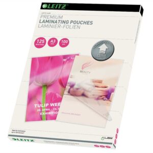 ŽEPKI ZA PLASTIFICIRANJE LEITZ A3 125MIC S SMERNIMI PUŠČICAMI 1/100 74880000