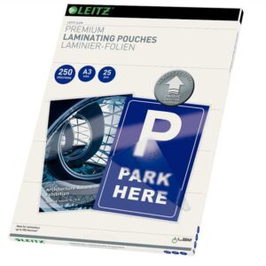 ŽEPKI ZA PLASTIFICIRANJE LEITZ A3 250MIC S SMERNIMI PUŠČICAMI 1/25 74910000