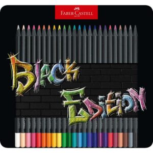 BARVICE FABER-CASTELL BLACK EDITION KOVINSKA ŠKATLA 1/24